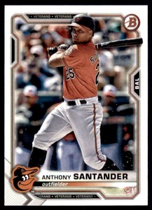 2021 Bowman Stars & Rookies Base #3 Anthony Santander - Baltimore Orioles