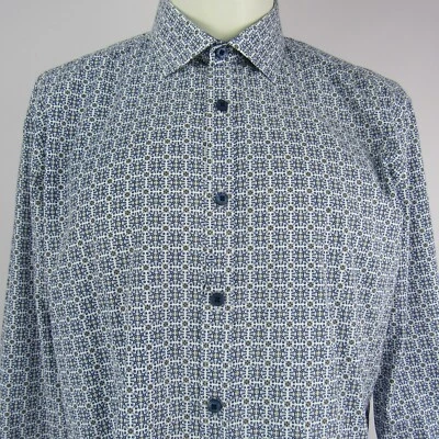 John Lennon Long Sleeve Mens Button-Up Dress Shirt Size XL Psychedelic Geometric - Image 1 of 4