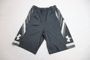 Under Armour Shorts Boys Black Youth YXL Heatgear Drawstring Pockets Logo - Picture 1 of 4