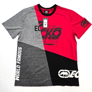 Ecko Unltd Men's T-Shirt Black Red Gray Charcoal Design Graphic TShirt EO12K1055 - Picture 1 of 3