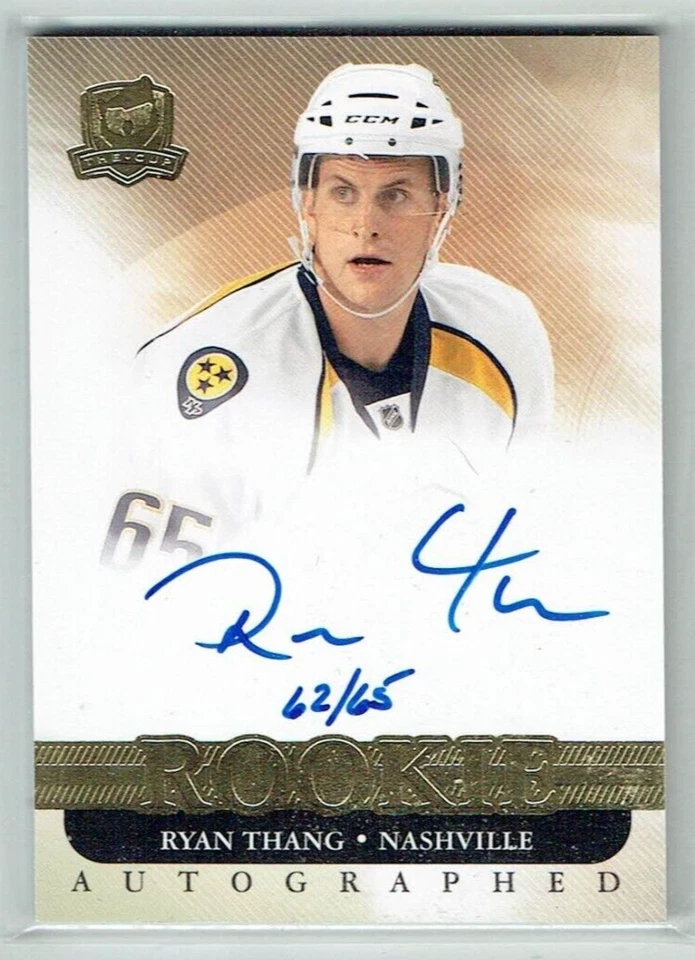 11-12 UD Upper Deck The Cup  Ryan Thang  /65  Gold Spectrum  Rookie  Auto - Image 1 of 1