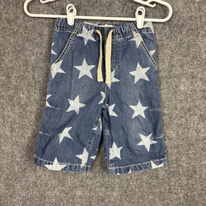 Mini Boden Boys Shorts Size 5 Blue Denim Stars Drawstring - Picture 1 of 4