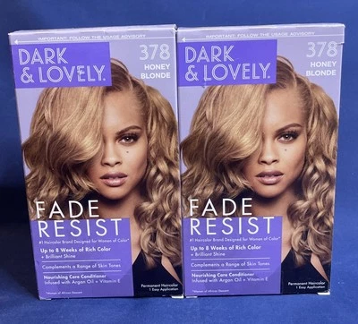 批量 2-Dark & Lovely Fade Resist 无氨永久颜色 #378 HONEY BLONDE — 第 1/3 张图片