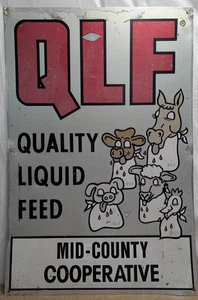 QLF Qualität Flüssigfutter Schild Milchviehbetrieb Rinder Landwirtschaft Schild 36x24" - Bild 1 von 5