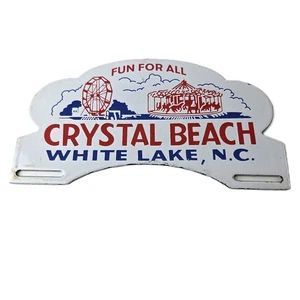 Vintage Crystal Beach NC License Plate Topper - Sign Ad on Automobile Topper - Picture 1 of 14