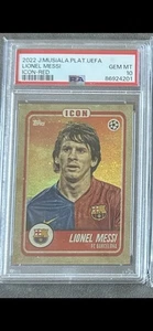 Topps 2022-23 Jamal Musiala Platinum - Lionel Messi /10 Icon Barcelona - Imagen 1 de 1