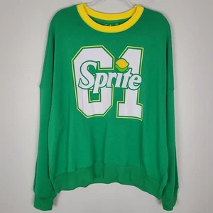 Sprite Gr. XXL Soda 61 Grafik Sweatshirt Rundhals Dolman grün gelb NEU - Bild 1 von 12