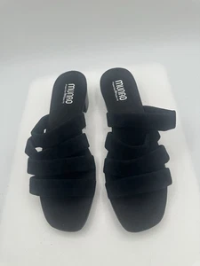 Munro Adrienne schwarze Damen-Sandalen aus Wildleder mit Riemen und Blockabsatz Größe 9M - Bild 1 von 8
