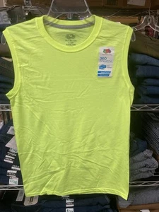 Fruit of the Loom "360 Breathe" Men's Sleeveless T-Shirt, Small, Safety Green - Picture 1 of 1