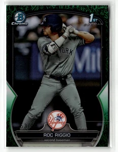 Bowman Draft 2023 #BDC-30 Roc Riggio rifrattore erba verde cromato #/99 - Foto 1 di 2