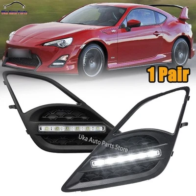 1 Pair Daytime Running Lights For Toyota GT86 FT86 2013-2016 LED DRL Fog Lamp - Image 1 of 4