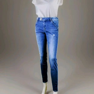 Met Vaqueros Mujer Slim Fit Estilo Di-Stressed Denim Azul Elástico 4 Bolsillo E. - Imagen 1 de 5