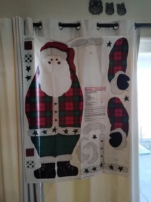 Daisy Kingdom SANTA DOOR PANEL 3201 Plaid Vintage 1997 Approximately 43” Tall - Image 1 of 3