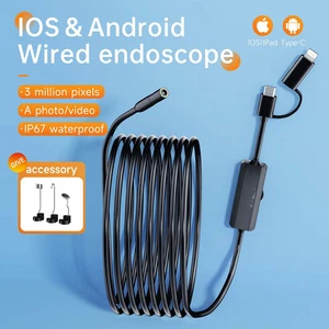 5,5/8mm Endoskop Android iPhone Smartphone Auto Rohr Horoskop Kanal Inspektion - Bild 1 von 12