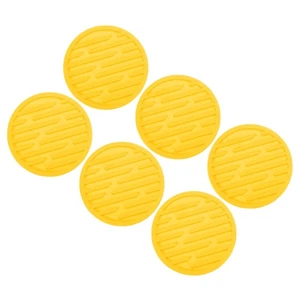Sottobicchieri Bevanda,6pz - Silicone Sottobicchieri per Bevande,Rotondo(Giallo) - Foto 1 di 5