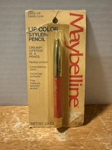 Vintage Maybelline Lip Color Styler Pencil Candy Coral 1979 USA NEW SEALED - Picture 1 of 7