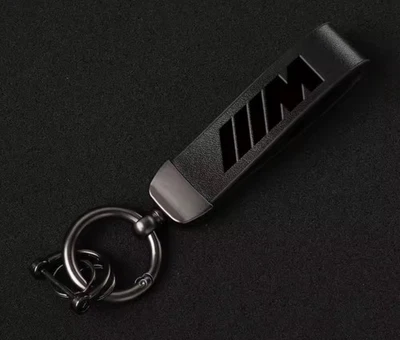 Premium Luxury M Performance Sport BMW Black Leather Keyring Chain 1 2 3 4 5 X Z