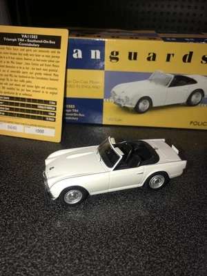 Vanguards 1:43. VA 11503 Triumph TR4 Southend On Sea Constabulary Plus Cert - Image 1 of 4