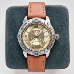 UdSSR seltene Uhr Vostok Amphibia Original Automatik Diver 2416B beige Zifferblatt - Bild 1 von 10