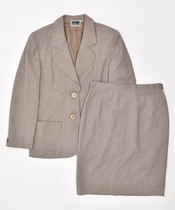 LUISA SPAGNOLI Womens 2 Button 2 Piece Skirt Set IT 46 Large W29 Grey RQ07 - Picture 1 of 7