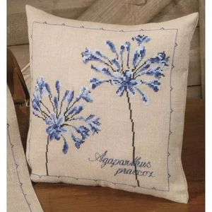 Permin Agapanthus Cushion Counted Cross Stitch Kit - Picture 1 of 1