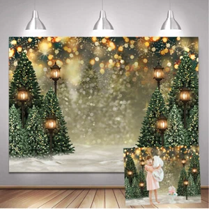 Fondo de fiesta familiar Winter Wonderland árbol de Navidad fondo de fotografía - Imagen 1 de 9