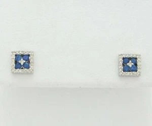 PENDIENTES GABRIEL & CO DIAMANTES ZAFIRO FORMA CUADRADA - Imagen 1 de 3