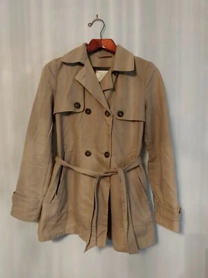 MANGO MNG SUIT Women’s Belted Beige Double Breasted JACKET Size S - Image 1 of 4