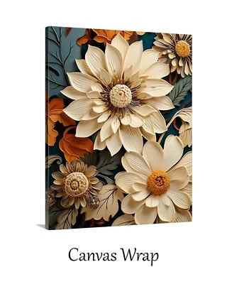 Impresión botánica, póster o lienzo con aspecto de madera boho, estilo abstracto de grano de madera 20 Foto 1 de 4