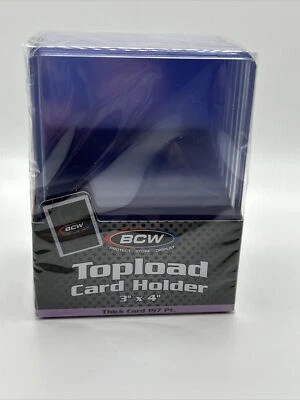 BCW 3X4 Thick Card Toploaders 1 Pack of 10 for up to 197pt Cards