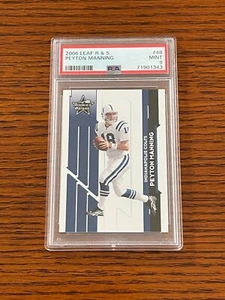 🐐 2006 Leaf Rookies & Stars Payton Manning PSA 9  Mint POP 3 - Picture 1 of 2