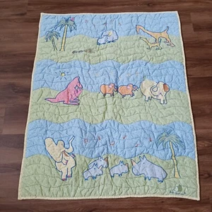 Carter's John Lennon Quilted Baby Blanket Music Love & Animals 34 x 43.5 Vintage - Picture 1 of 3