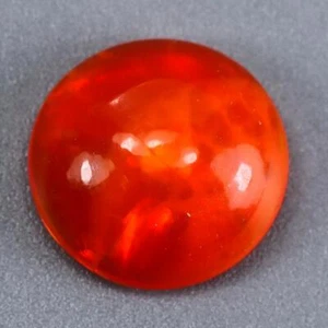 3.05Cts Natural Ethiopian Orange Fire Opal Round Cabochon Loose Gemstone - Picture 1 of 3