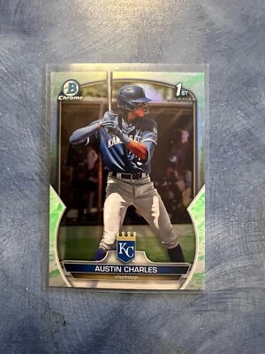 2023 bowman chrome 1st bowman AUSTIN CHARLES lunar glow BCP-17 - Image 1 of 2
