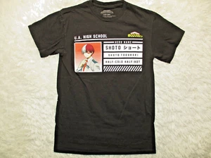 Camiseta My Hero Academia Para Hombre Talla S Pequeña Shoto Todoroki Negra Anime Camiseta - Imagen 1 de 11