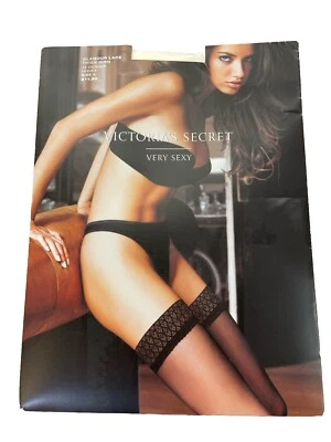 Victoria’s Secret Very Sexy Glamour Lace Thigh Highs Ivory Size NEW sealed Y2k - Image 1 of 3