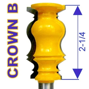 1 PC 1/2" SH 2-1/4" Long Crown Molding B Router Bit S - Picture 1 of 12