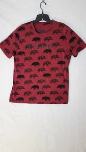 Dziki Men's Large Red Pig Hog Graphic Tee Shirt Zaprojektowano W Gdansku Reserve - Picture 1 of 8