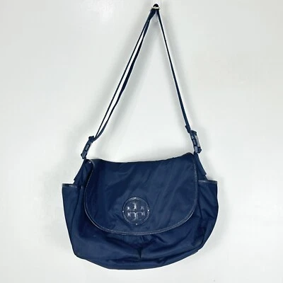 Bolso Bandolera Ajustable Tory Burch Billy Nylon Mensajero Pañales Bebé Azul Foto 1 de 4