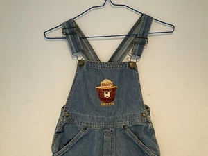 Smokey Bear Kids Blue Denim Forest Fires Only U Vintage Overalls Sz 4 - Picture 1 of 4