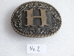 Vintage - ADM Belt Buckle - Western - Cowboy Rodeo - USA - ''H'' No.2 - K3/6 - Picture 1 of 6