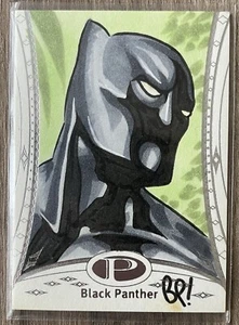 2014 UPPER DECK MARVEL PREMIER BILL PULKOVSKI 1/1 SKETCH CARD - BLACK PANTHER - Picture 1 of 2