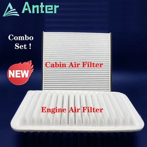 Combo Set Engine & Cabin Air filter for 2003-08 Toyota Corolla 1.8L 17801-22020 - Picture 1 of 4