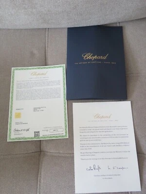 Chopard Ring Ice Cube Certificate of Origin and Warranty Certificate - Image 1 of 4