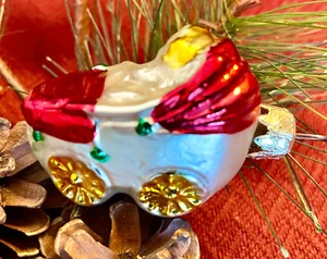 Cochecito de bebé dulce vintage con adorno de vidrio para bebé dormido Alemania Occidental - Imagen 1 de 6