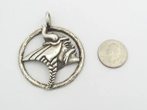 Minnesota Vikings Jewlery' Very Large Pendant in Sterling Silver - Picture 1 of 5