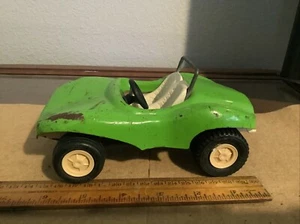 VINTAGE GREEN TONKA FUN DUNE BUGGY 6.5" PRESSED STEEL BUG MANX - Picture 1 of 5