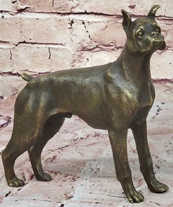 Austrian Cold Painted Bronze Boxer Dog Figure Hot Cast Animal Popular Artwork NR - Picture 1 of 10