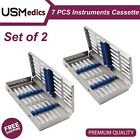 Dental Autoclave Instruments Sterilization Cassette Tray Fixed Lid Side Opening