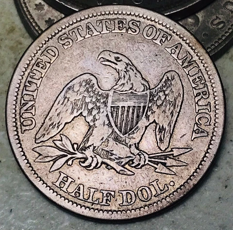 1843 Seated Liberty Half Dollar 50C Ungraded Choice Silver US Coin CC15874 Cover